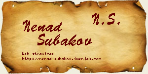 Nenad Subakov vizit kartica